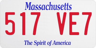 MA license plate 517VE7