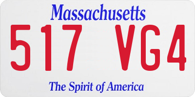 MA license plate 517VG4