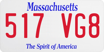 MA license plate 517VG8