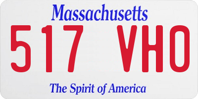 MA license plate 517VH0