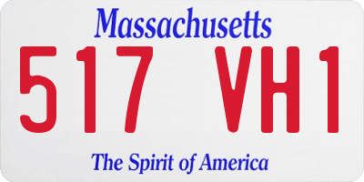 MA license plate 517VH1