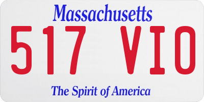 MA license plate 517VI0