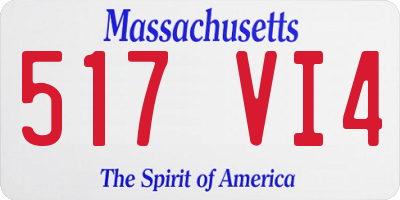 MA license plate 517VI4