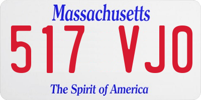 MA license plate 517VJ0