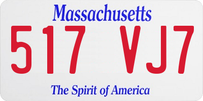MA license plate 517VJ7