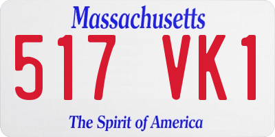 MA license plate 517VK1