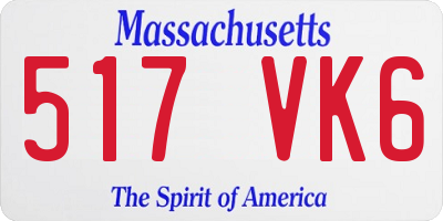 MA license plate 517VK6