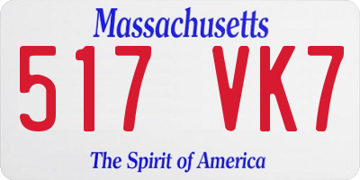 MA license plate 517VK7