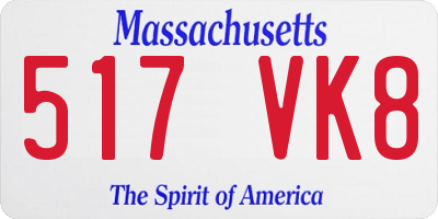 MA license plate 517VK8