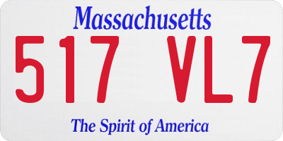 MA license plate 517VL7