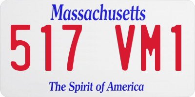 MA license plate 517VM1
