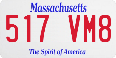 MA license plate 517VM8