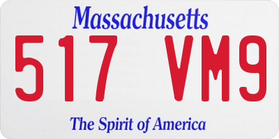 MA license plate 517VM9