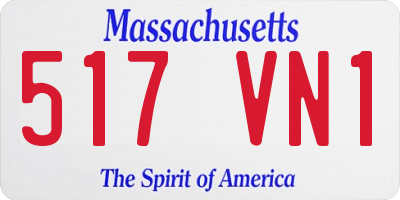 MA license plate 517VN1