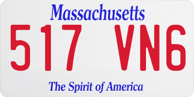 MA license plate 517VN6