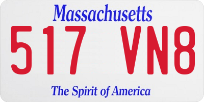 MA license plate 517VN8
