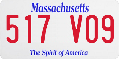 MA license plate 517VO9