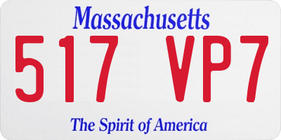 MA license plate 517VP7