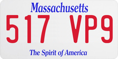 MA license plate 517VP9