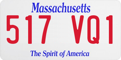 MA license plate 517VQ1
