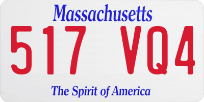 MA license plate 517VQ4