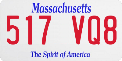 MA license plate 517VQ8