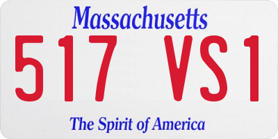 MA license plate 517VS1