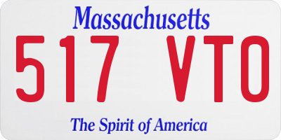 MA license plate 517VT0