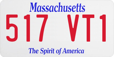 MA license plate 517VT1