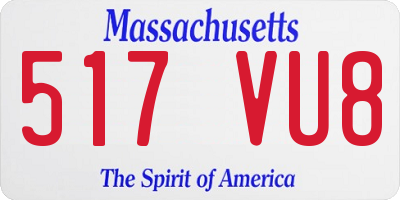 MA license plate 517VU8