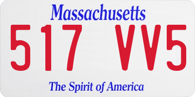 MA license plate 517VV5