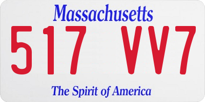 MA license plate 517VV7