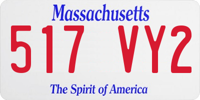 MA license plate 517VY2