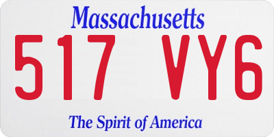 MA license plate 517VY6