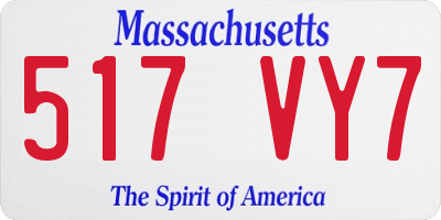 MA license plate 517VY7