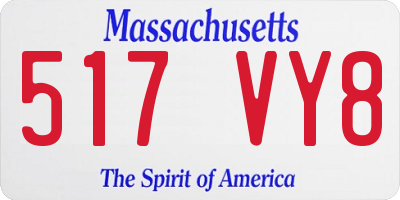 MA license plate 517VY8