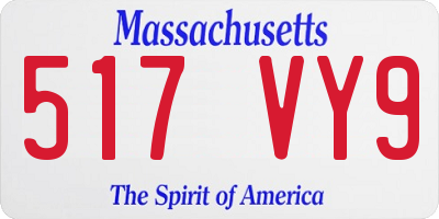 MA license plate 517VY9