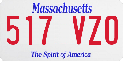 MA license plate 517VZ0