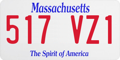 MA license plate 517VZ1