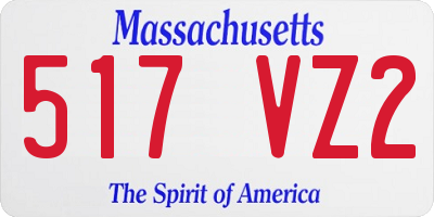 MA license plate 517VZ2