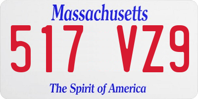 MA license plate 517VZ9