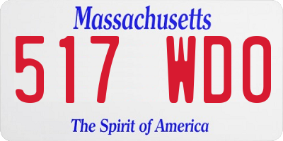 MA license plate 517WD0
