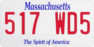 MA license plate 517WD5