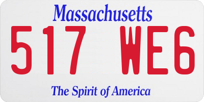 MA license plate 517WE6
