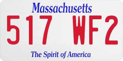 MA license plate 517WF2