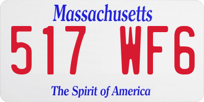 MA license plate 517WF6