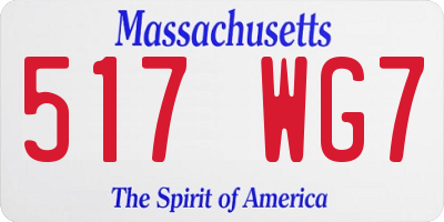 MA license plate 517WG7