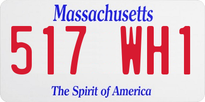 MA license plate 517WH1