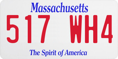 MA license plate 517WH4