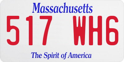 MA license plate 517WH6